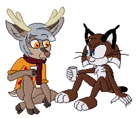 Two Animated Fullbody Pixels (2024)