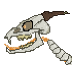 Animated Headshot Muntjac Deer skeleton Pixel (2024)