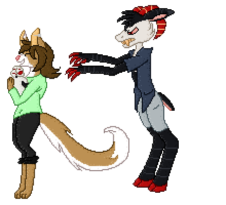 Two Animated Fullbody Pixels (2024)