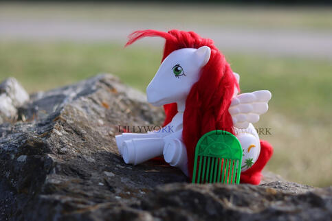Assembled BJD pony with comb accessory (2024)