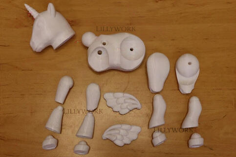 Unassembled BJD Pony parts (2024)