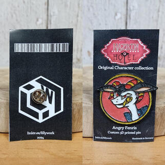 3D printed and hand painted Pin 'Fenris' (2024)