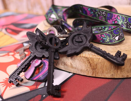 3d printed keychains on lanyard (2024)