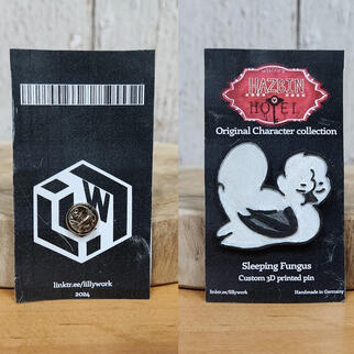 3D printed and hand painted Pin 'Fungus' (2024)