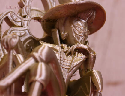 3d printed figure 'Lucifer' Close up (2024)