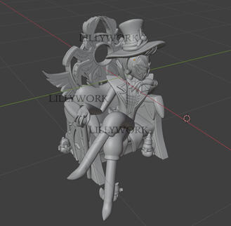 'Lucifer' 3d model in viewport (2024)
