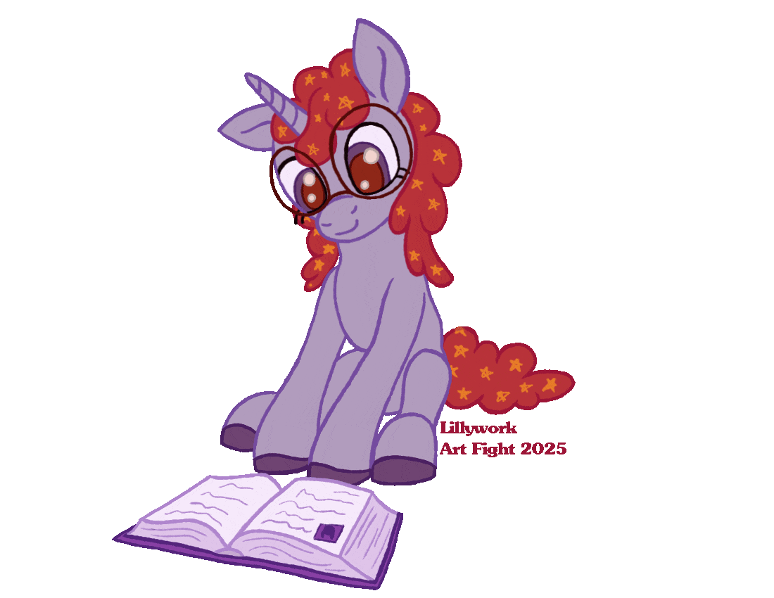 Tween animated reading unicorn (2025)